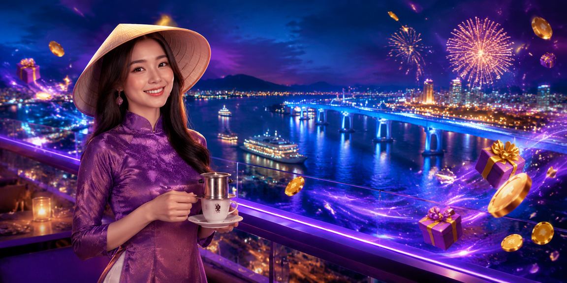 Không gian cà phê ở Huế với người dùng đọc hướng dẫn FAQ